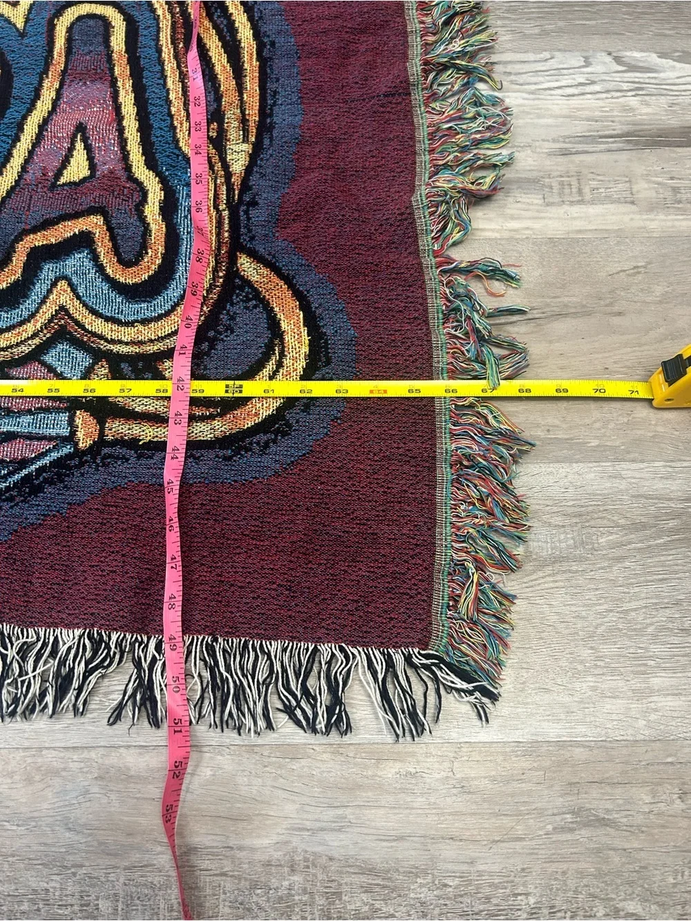 Vintage Cleopatra Fringe Tapestry By IGT 67x51